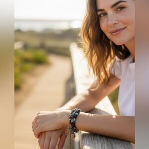 Hand Crafted Bohemian Multicolor Beaded Bracelet